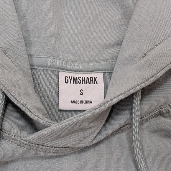 Gymshark Hoodie Sweatshirt Mens S Green Blue Spellout Logo Soft Cotton Trail - Picture 6 of 8